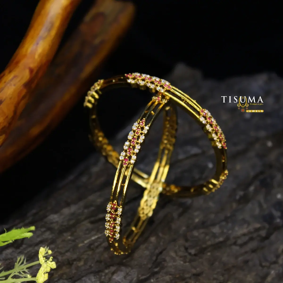 Dual-Line Split AD Bangles
